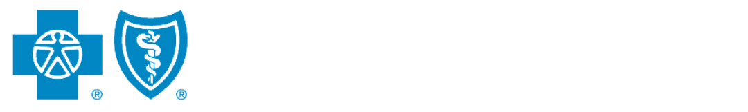Arkansas Blue Cross and Blue Shield logo blue icons white text